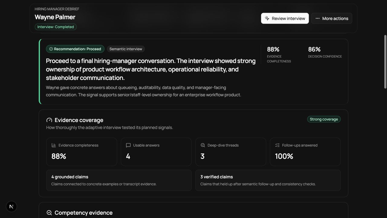 ProbbAI interview tab preview